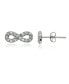 ფოტო #1 პროდუქტის Cubic Zirconia Infinity Symbol Stud Earring in Sterling Silver, 18k Rose or Yellow Gold over Sterling Silver