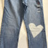 Levi's Limited Edition 501 Jeans Womens 26x30, 150th Anniversary Heart Patchwork