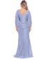 ფოტო #2 პროდუქტის Plus Size Drape-Back Crinkled Gown