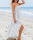 Women's Geo Print Tassel Halter Maxi Beach Dress