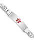 ფოტო #1 პროდუქტის Sterling Silver Rhodium-plated Medical ID Anchor Link Bracelet
