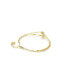 Chroma Bangle, Heart, Red, Gold-Tone Plated