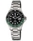 ფოტო #1 პროდუქტის Men's Wall Street Swiss Automatic Silver-Tone Stainless Steel Watch 43mm