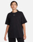 Фото #2 товара Nike mini swoosh boyfriend t-shirt in black