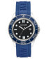 ფოტო #1 პროდუქტის Men's Blue Silicone Strap Embossed with Steve Madden Logo Watch, 44X50mm