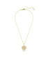 Hyperbola Pendant, Heart, White, Gold-Tone Plated