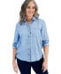 Фото #2 товара Women's Button-Up Perfect Shirt, XS-4X, Created for Macy's