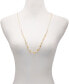 Gold-Tone Imitation Pearl Long Statement Necklace