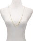 Gold-Tone Imitation Pearl Long Statement Necklace