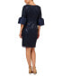 Фото #2 товара Women's Sequin-Embroidered Bell-Sleeve Dress