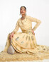 Фото #1 товара Nesavaali lehenga embroidered full skirt in gold