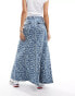 Фото #6 товара Aapee by A Bathing Ape long denim skirt in blue wash