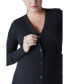 Фото #3 товара Women's Maternity Button Front Sweater Dress