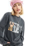 Фото #5 товара COLLUSION oversized graphic long sleeve t-shirt in grey