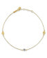 Фото #1 товара Puff Circle and Disc Anklet in 14k Yellow and White Gold