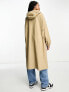 Фото #2 товара ASOS DESIGN Tall rubberised rain parka coat in stone