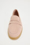 Split leather loafers