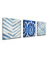 'Sea Couture B' 3 Piece Abstract Canvas Wall Art Set