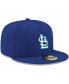 Фото #4 товара Men's Royal St. Louis Cardinals Logo White 59FIFTY Fitted Hat