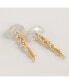HAKURO IVORY MOTHER OF PEARL AND PEARL LONG DROPS EARRINGS