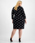 ფოტო #4 პროდუქტის Plus Size Printed Classic Wrap Dress