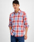 ფოტო #1 პროდუქტის Men's Davi Long Sleeve Button-Front Plaid Shirt, Created for Macy's