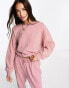 ASOS DESIGN oversized sweatshirt co-ord in washed pink