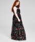 Фото #2 товара Trendy Plus Size Ruffle-Trim Embroidered Gown, Created for Macy's