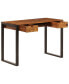 Desk 43.3"x21.7"x30.7" Solid Sheesham Wood and Steel