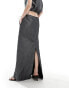 Фото #8 товара Mango drawstring co-ord skirt in grey