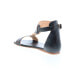 Фото #6 товара Bed Stu Sable F373039 Womens Black Leather Hook & Loop Strap Sandals Shoes 6
