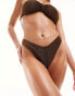 The Frolic serenity high leg bikini bottom in dark chocolate glitter