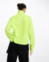 Фото #4 товара Something New x Lame. Cobain high neck knitted jumper in acidic lime green