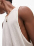 Topman drape crepe vest in stone M - фото #7