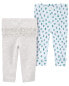 Baby 2-Pack Floral Pull-On Pants NB