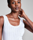 Women's Scoop-Neck Pointelle Sleeveless Bodysuit, Created for Macy's