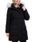 Фото #5 товара Women's Faux-Fur-Trim Hooded Puffer Coat