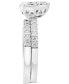 ფოტო #4 პროდუქტის EFFY® Diamond Pear-Shaped Cluster Bridal Set (1-1/20 ct. t.w.) in 14k White Gold