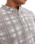 ASOS DESIGN t-shirt in texture with grandad neck