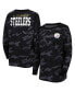 ფოტო #6 პროდუქტის Women's Black Pittsburgh Steelers Camo Long Sleeve T-shirt