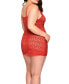 Фото #2 товара Plus Size Marvella All Lace Easy to Wear Stretch Chemise & Panty 2pc Lingerie Set