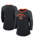 Women's Black Cincinnati Bengals Raglan 3/4 Sleeve T-Shirt