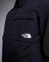 Фото #2 товара The North Face logo pocket zip overshirt in black exclusive to ASOS