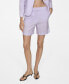 Фото #1 товара Women's 100% Linen Straight Shorts