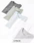 Фото #1 товара ASOS DESIGN 5 pack muscle fit t-shirts in multiple colours