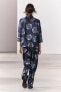 Zw collection printed pyjama-style trousers