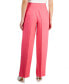 Фото #3 товара Women's Linen-Blend High Rise Wide-Leg Pants