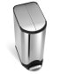 Фото #2 товара Brushed Stainless Steel 30 Liter Fingerprint Proof Butterfly Step Trash Can