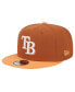 Men's Brown Tampa Bay Rays Spring Color Two-Tone 9FIFTY Snapback Hat