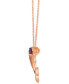 Фото #2 товара Le Vian strawberry Ombré Sapphire Dolphin Pendant Necklace (1/4 ct. t.w.) in 14k Rose Gold, 18" + 2" extender